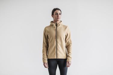 Nobull Arctic Zip-up Women's Jackets Beige | Australia (XL3591)